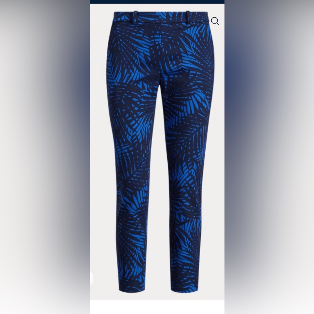 POLO GOLF RALPH LAUREN Blue Palm-Print women Stretch Pant women Size 6